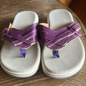Purple Sporty Sandals with Crisscross Straps